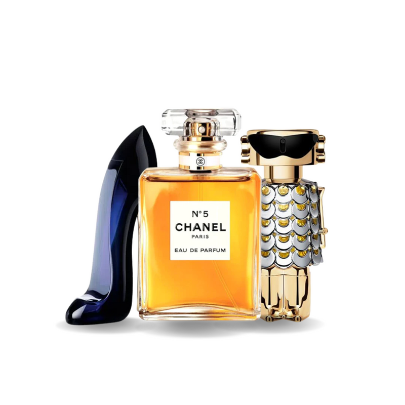 Combo de 3 Perfumes GOOD GIRL, Chanel Nº5, FAME 100ml